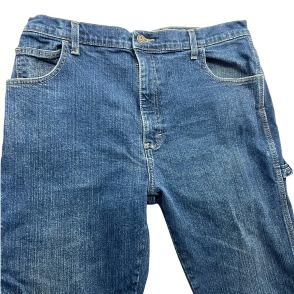 Mens Genuine DICKIES Carpenter Denim Blue Jeans Medium Wash‎ Size 36x32 Workwear